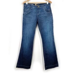 Kut From The Kloth Maggy Flare Jeans Blue Mid Rise Stretch Denim 6